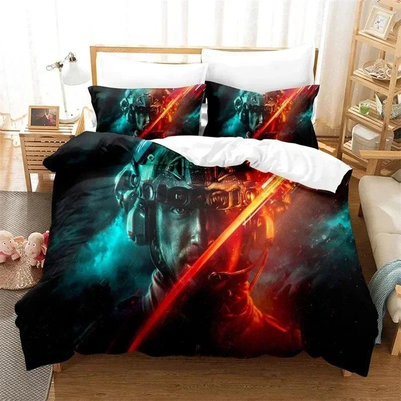 

Battlefield 2042 Comfortable Duvet Quilt Cover Pillowcase Bedding Set Children Bedroom Decoration Home Textile