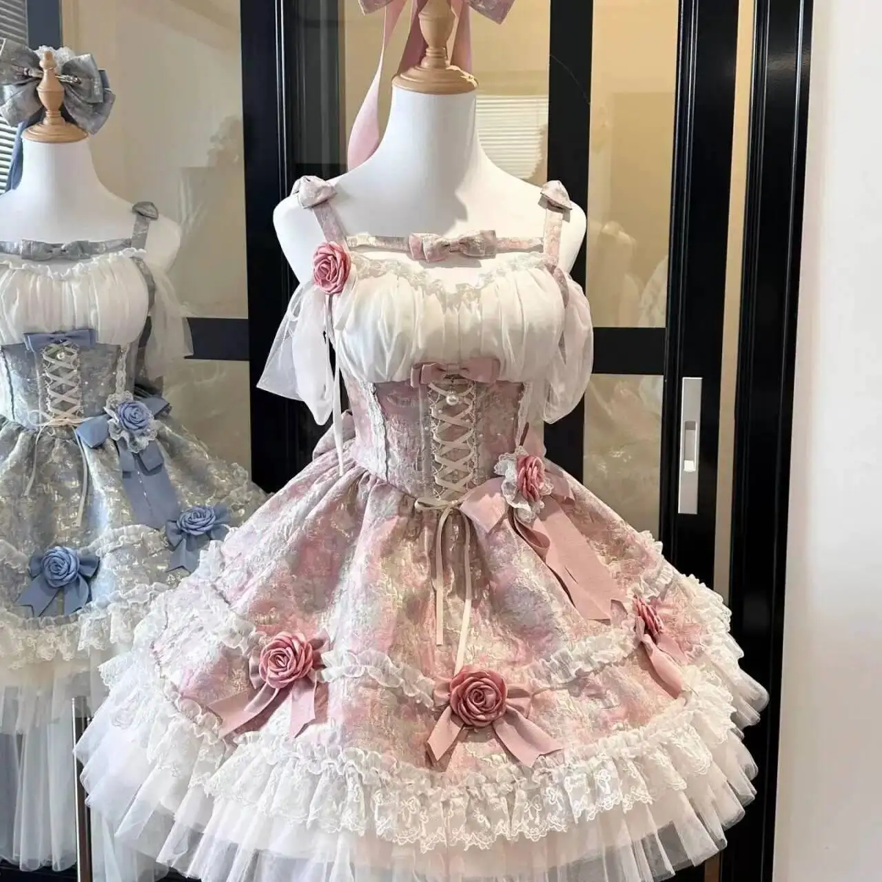 

Japan Lolita Lady Slimming Palace Style Puffy Dress Short Skirt For Women