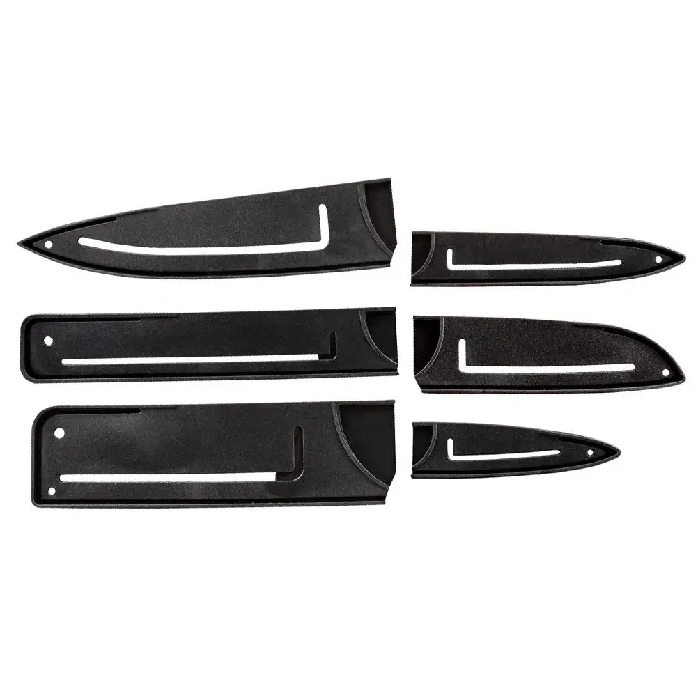 

6 Pcs Knife Set Protector Knives Protectors House Scabbard Safety Simple Sleeves Protective Cover Abs Kitchen Gadget