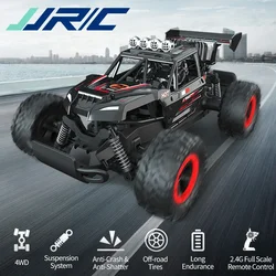 JJRC Q102 2.4Ghz 4WD RC Flat Racing Truck with Light 1:14 Remote Control Dirt Bike High Speed Off-road Car Kids RC Toy Boy Gift