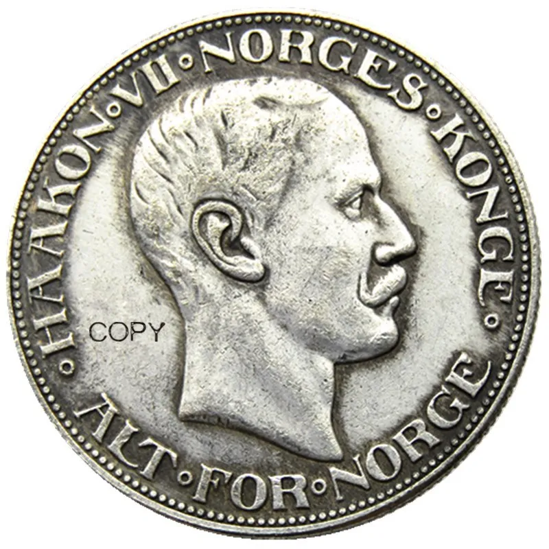 Norway 2 Kroner - Haakon VII (1910 1912 1913 1917 ) 4pcs Date For Chose Silver-Plated Coin COPY 2 orders