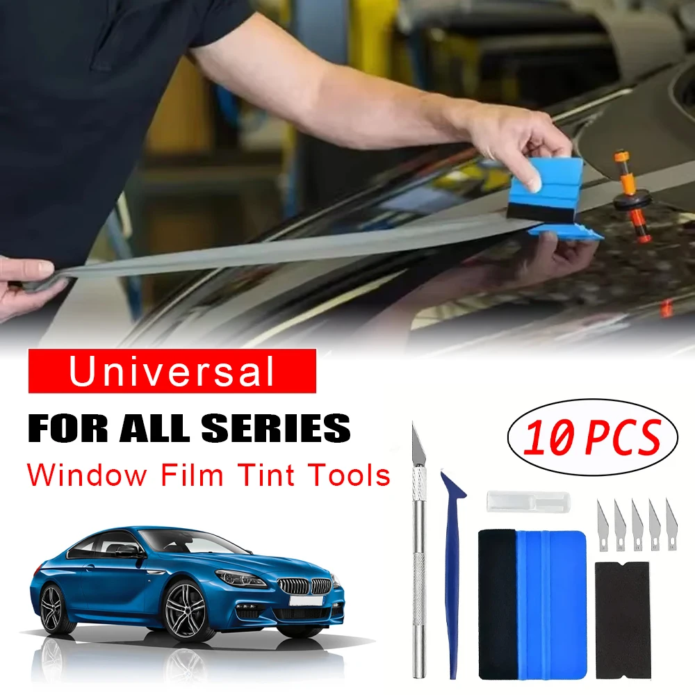 10PCS Car Wrap Vinyl Tool Set Kit Window Film Tint Tools Sticks Edge Trimmer Felt Edge Squeegee Auto Install Foil Cutter Knife