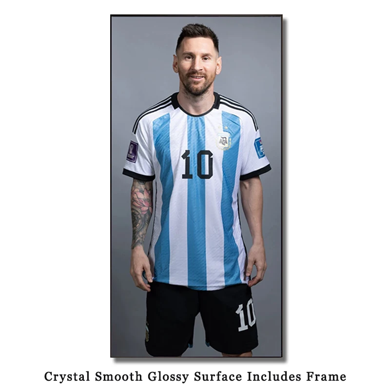 

Wall Art Pictures Argentina football star Messi poster for room cornice with frame for bedroom wall 4k for room livingroom