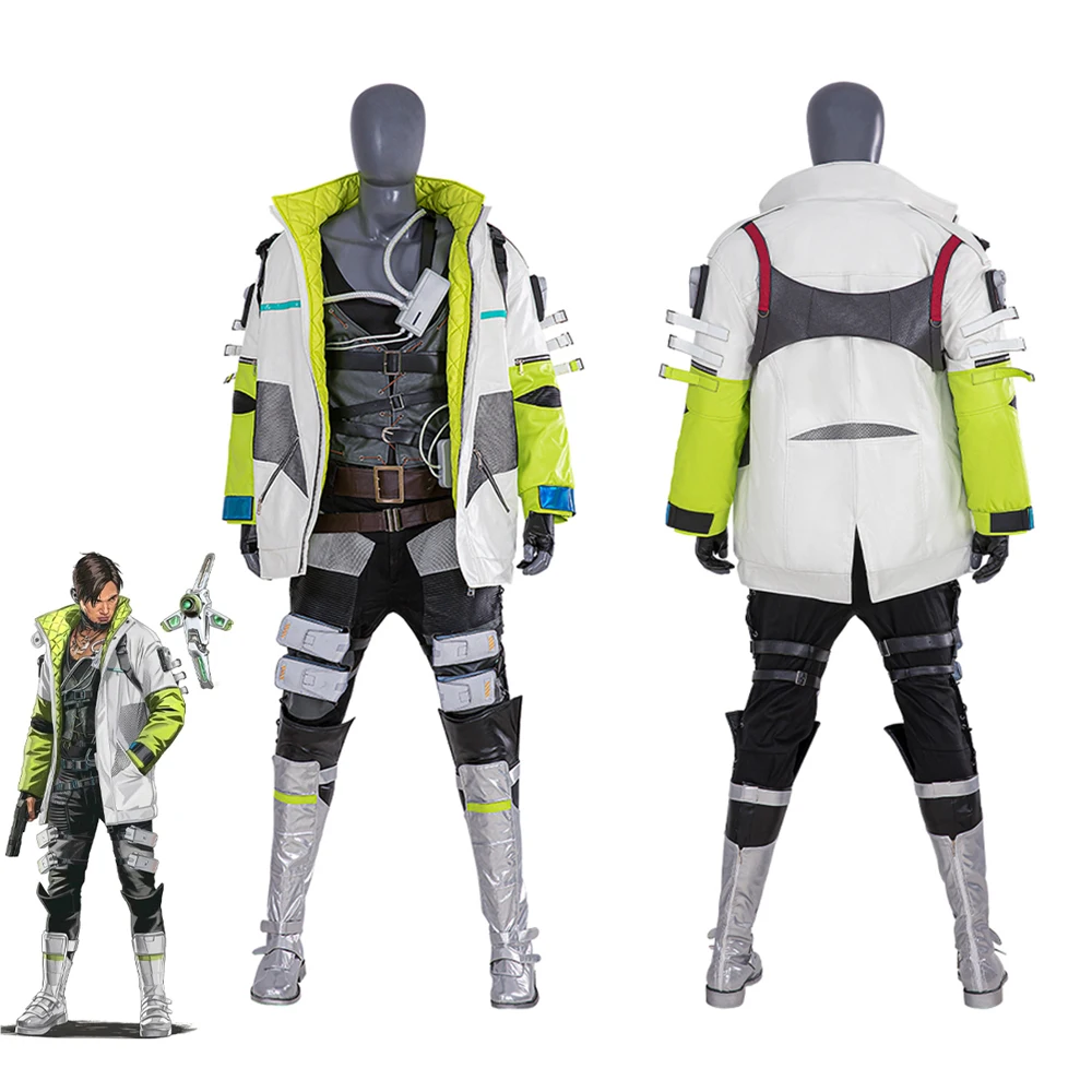 Game Apex Legends Crypto Cosplay Costume Mens Battle Suit Initial Version With Accessories Halloween Carnival Party Outfits