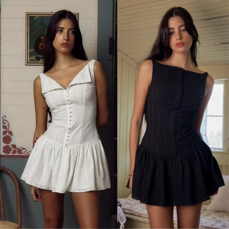 

Mirrorpalais Ретро чистое элегантное высококачественное кружевное платье с вышивкой на талии и открытой спиной без рукавов на тонких бретельках