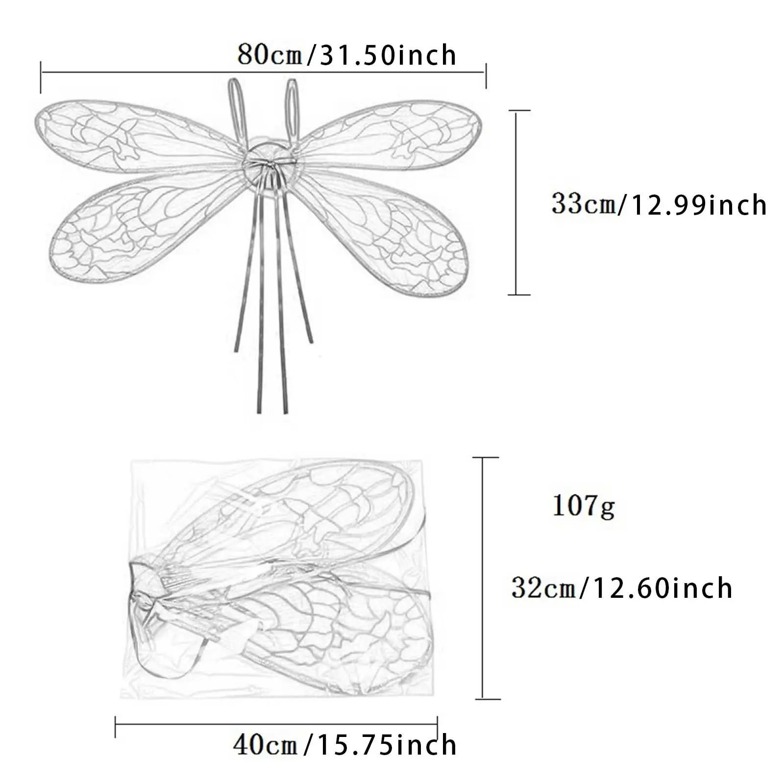 Dragonfly Fairy Wing Elf Wing for Birthday Party Carnival Children