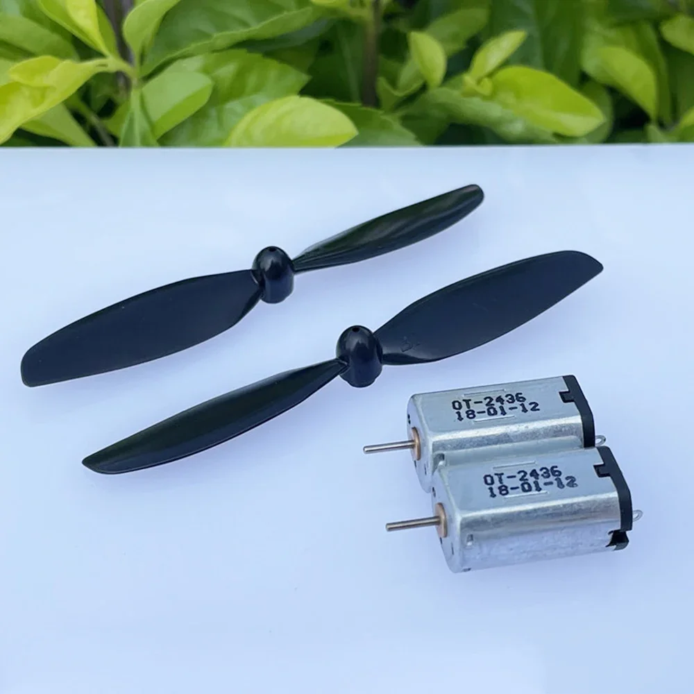 2PCS Micro N30 Carbon Brush Motor DC 4.2V 40000RPM Strong Magnetic+propeller Set DIY RC Drone Quadrotor & Miniature Glider