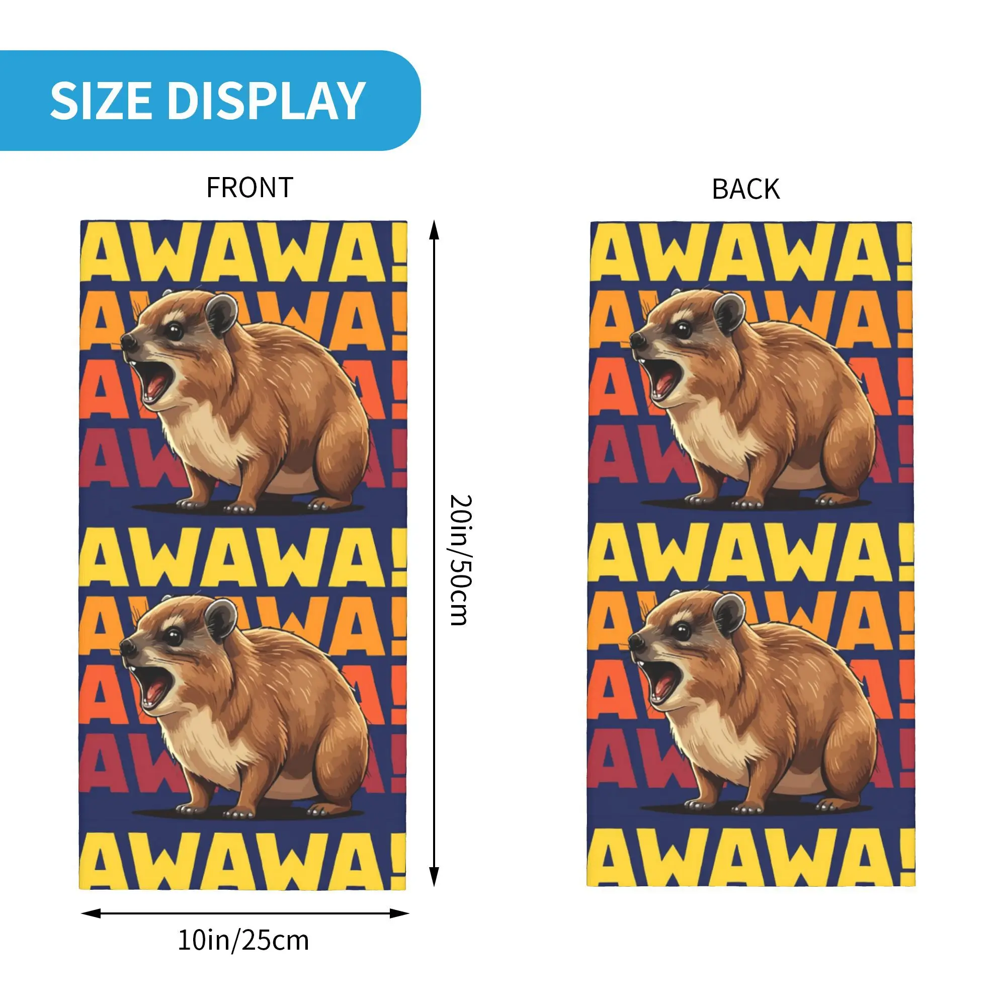 روك هيراكس عاشق Awawa جرذ الأرض داسي باندانا الرقبة الجراب قناع مطبوع وشاح دافئ الدراجات وشاح ركوب للرجال والنساء قابل للغسل