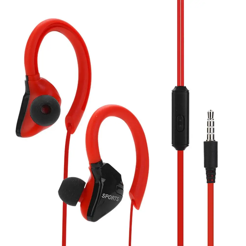 G3 Earphone lari olahraga, Earphone lari tahan air IPX5 Mic In-Ear Stereo, Headphone berkabel, Earphone musik Bass K0B1