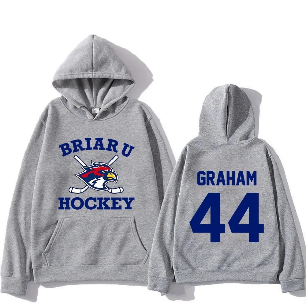 Briar University Hockey Graham 44 Hoodie Unisex Two Side Graphic Print Pullover Men Women Casual Autumn Winter Hooded Sweatshirt