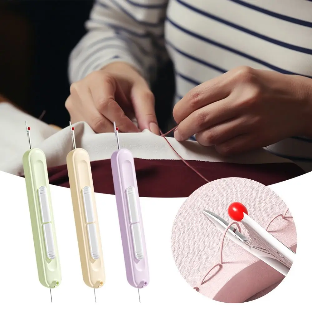 

Needlework Threading Needle Threader Embroidery Cross Stitch Double Head Hand Sewing Special Tools 2in1 Multifunctional