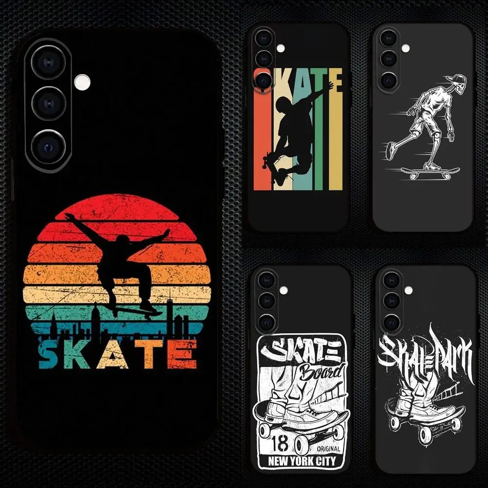 

Cool Skate board Sports Phone Case For Samsung Galaxy A73,A72,A71,A70,A53,A52,A51,Others Soft Black Cover