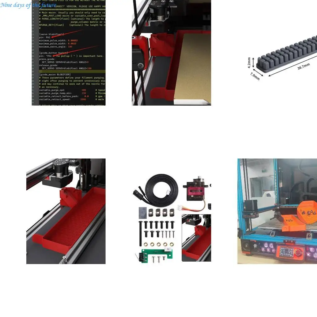 

Инструмент щетки для насадки из экструзионных отходов Collector Collector Clevice Aremars Printing точна для Voron V2, Easy E65A