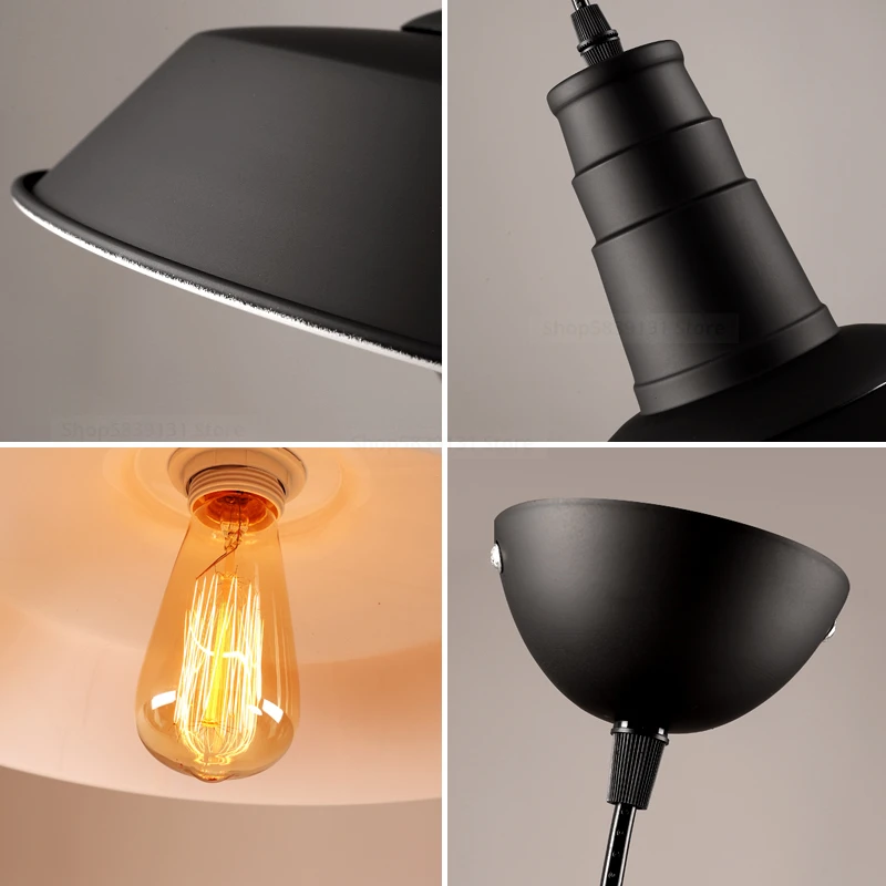 Nordic Industrial Retro Pendant Lights American Vintage Cafe Clothing Store Office Hanging Lamps LED Loft Bar Light Fixtures E27 - Image 5