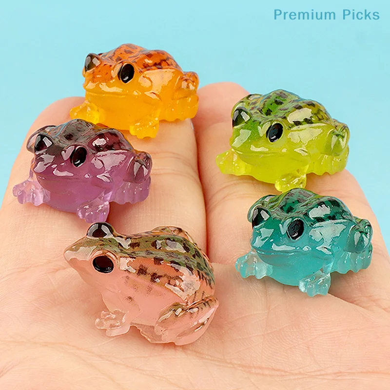 portableLuminous Toad Small Frog Model Decoration Micro Landscape Doll House Decoration Desktop Decoration