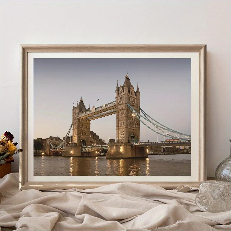 500 Pieces Jigsaw Puzzle for Adults Painting London Tower Bridge Paper Puzzles Home Decor Wall Display Halloween Christmas