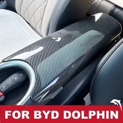 Car Central Armrest Boxs Cover For Byd Dolphin 2022 2023 Abs Auto Console Armrest Box Panel Protective Accessories