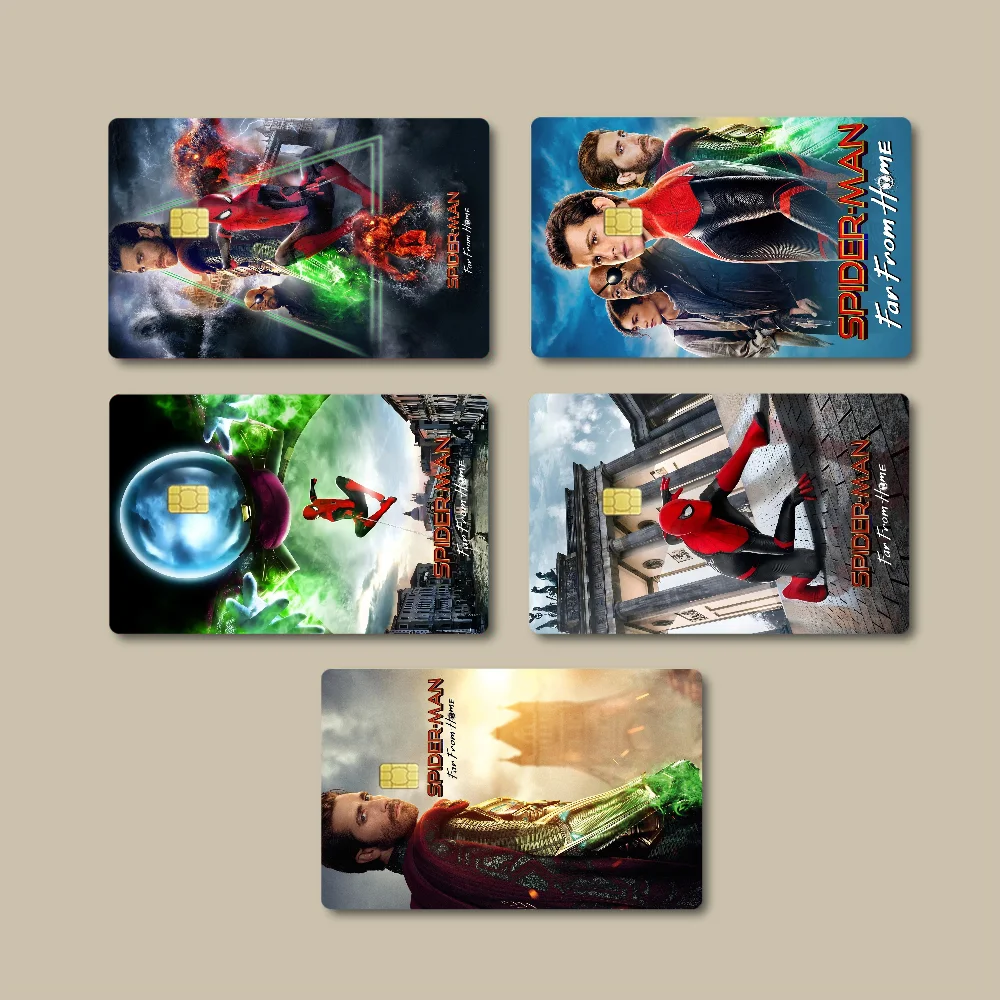 

S-SPIDER-MAN Far From Home Movie Anime Matte Front Skin Film Sticker Cover For Small Chip Credit Card Debit Card