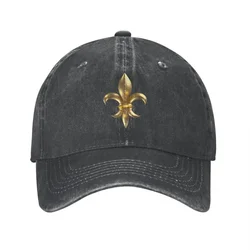 2022 Summer Autumn Men Women Fleur De Lis Lily Gold Baseball Cap Flower Hip Hop Sunhat Sports Washed Cotton Casquette