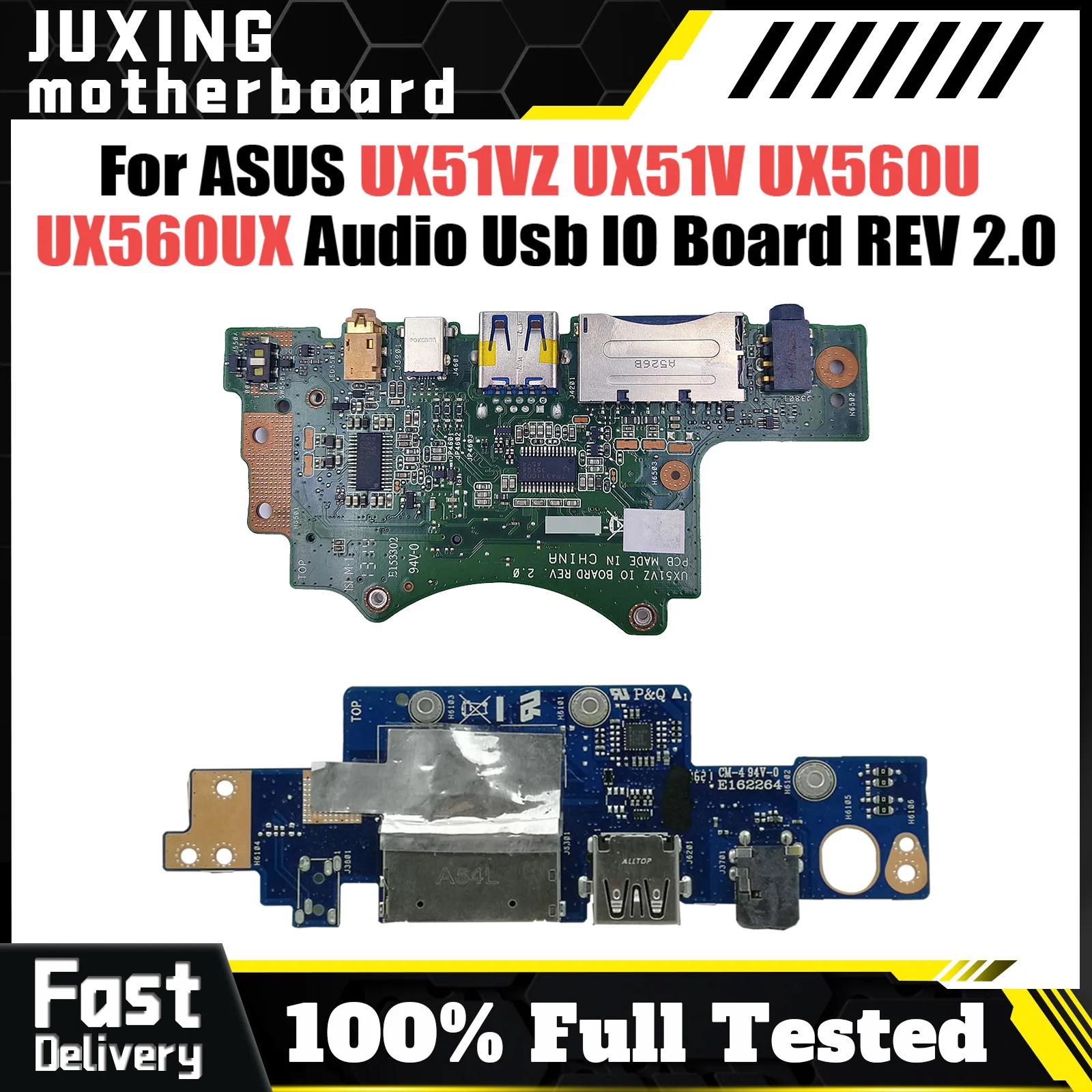 For ASUS UX51VZ UX51V UX560U UX560UX UX560UA Q534UX Laptop Audio Usb IO Interface Board REV 2.0 100% Tested Fast Ship