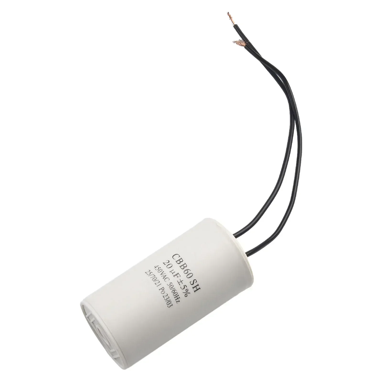 High Quality Practical Useful 100% Brand New Run Capacitor For Motor Accessories Run Round Capacitor White 20uf