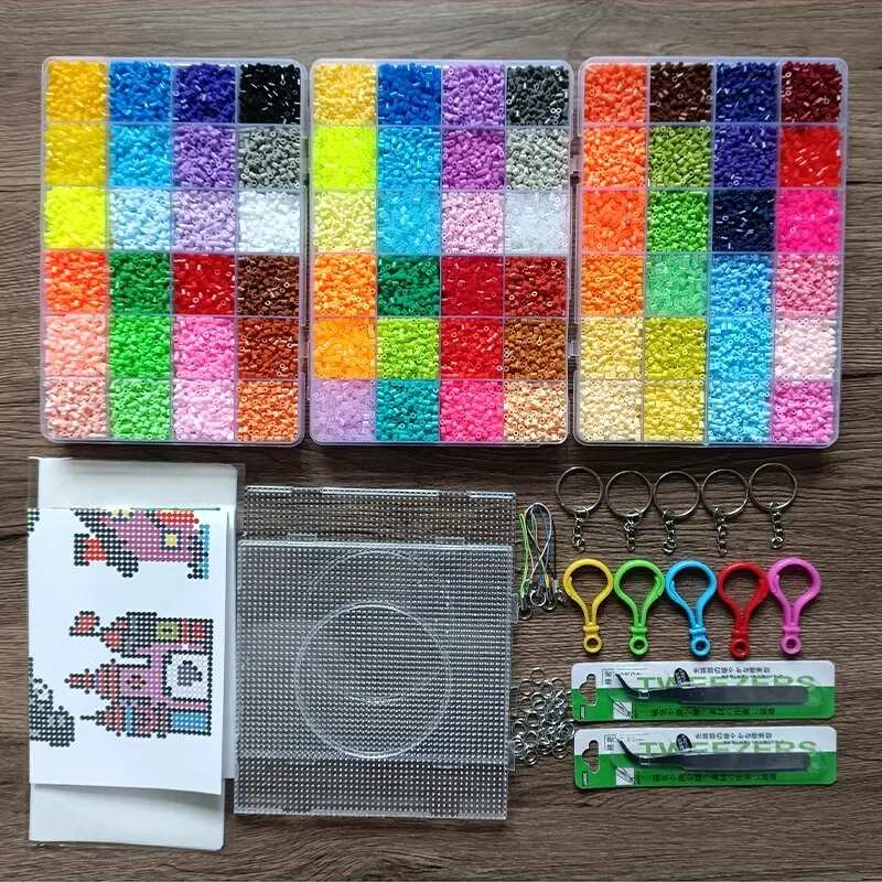 2.6/5mm Fuse Beads Kits Iron Beads Set Melting Beads Pixel Art Puzzle Diy Kids 3D Puzzles Handmade Decoration Production Toys