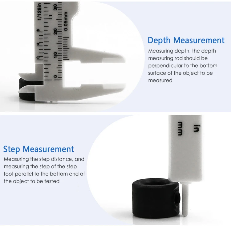 80mm Mini Plastic Sliding Vernier Caliper Gauge Measure Tool Ruler Micrometer