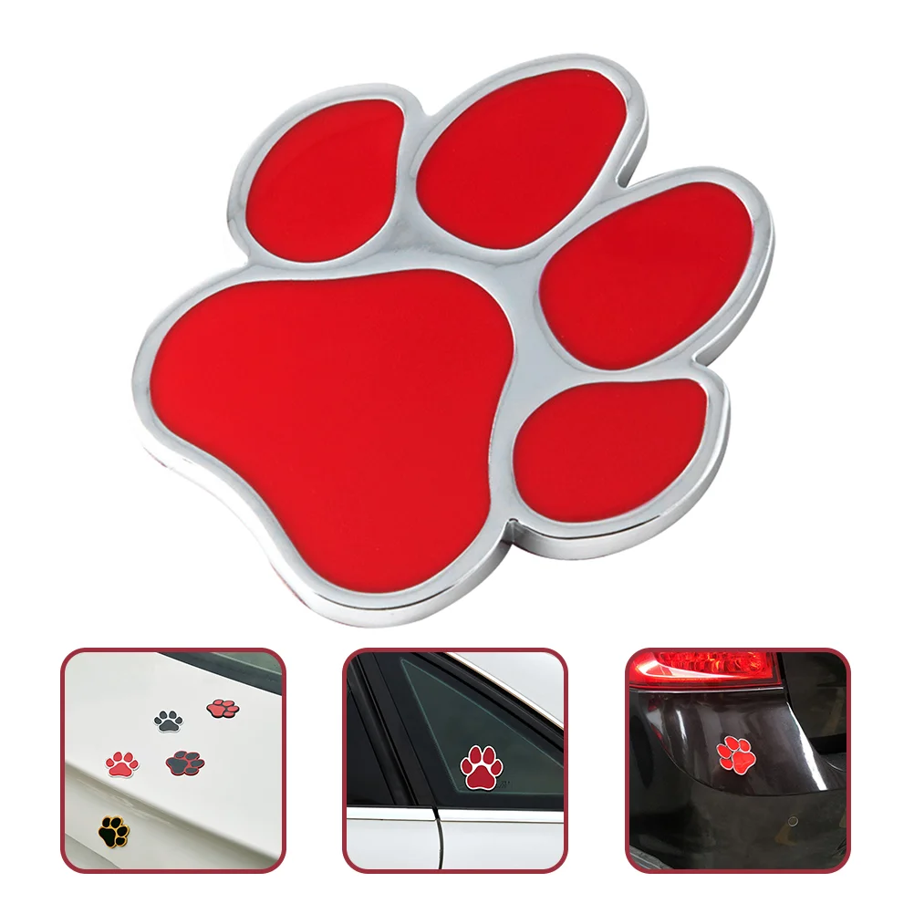 Adorable Paw Car Sticker Dog Paw Car Sticker Decor Auto Metal Paw Sticker Paw Car Decal Paw Sticker for Car