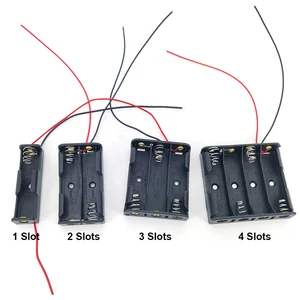 5pcs 1 2 3 4 Puertos de ranuras AA 2AA 3AA 4AA 1.5V 3V 4.5V 6V Tamaño de tamaño de potencia Batería Caja de almacenamiento de caja 3xaa 2xaa AA con cables H 8 mejores ventas AA Battery Box - №3