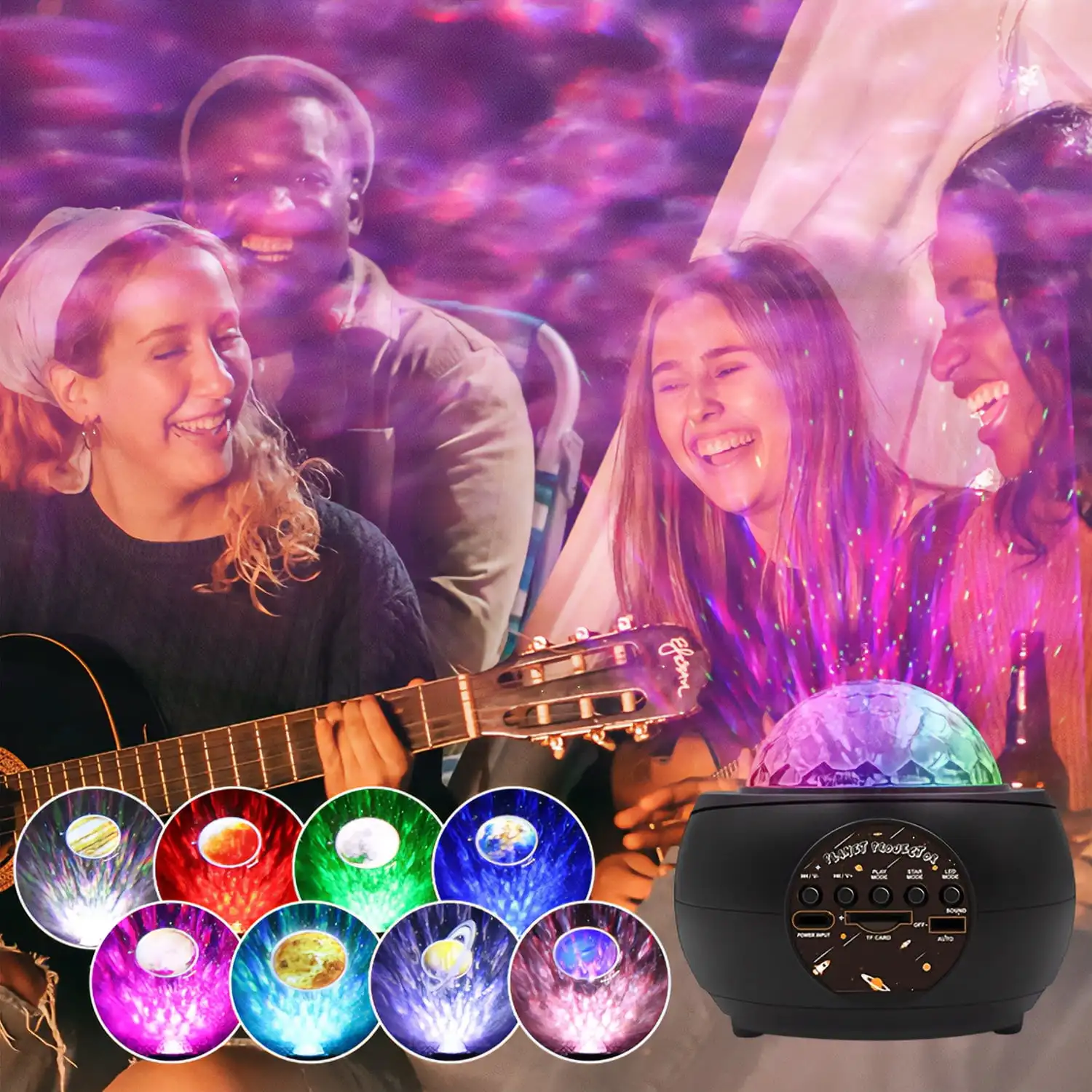 Galaxy Projector, Star Projector for Bedroom, Bluetooth Speaker Night lamp for Kids Adults Home Ceiling Gaming Room Decor lamp