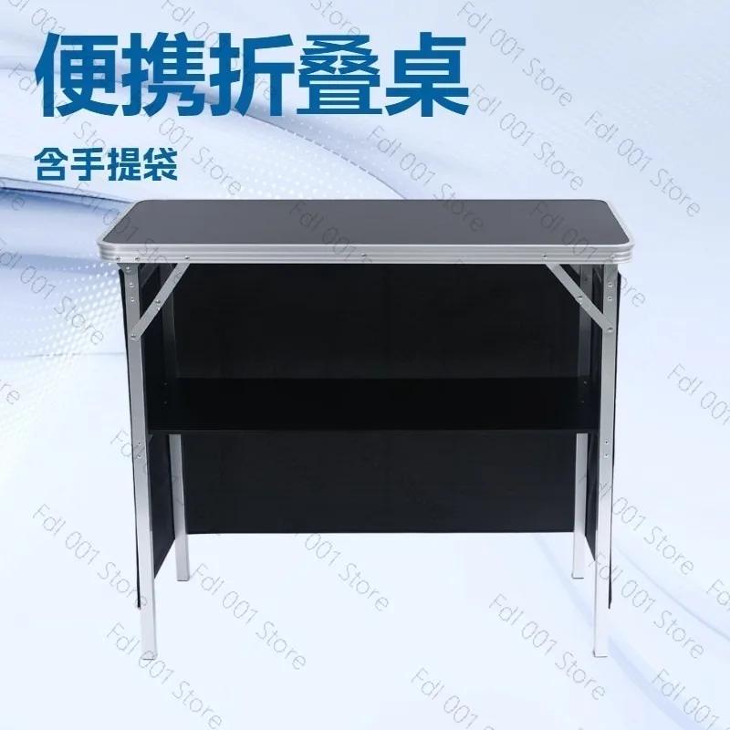 Folding portable bar table folding booth table is suitable for indoor and outdoor parties, picnics and exhibitions, handbags
