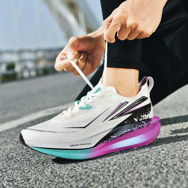 

New Sports Shoes for Men&Women, Running Sneakers, Carbon Plate, Male Marathon Racing, Shock-absorbing, Athletics Training Shoes