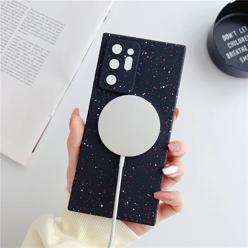 Luxury colorful Soft Silicone Wireless Charging For Magsafe Case For Samsung Galaxy Note 20 Ultra 10 Plus Magnetic Cover Cases