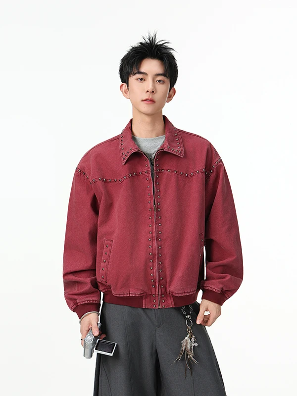 

Мужская демисезонная куртка на пуговицах и молнии в американском стиле, свободного кроя, с джинсовым дизайном, модный повседневный топ с длинными рукавами, однотонная