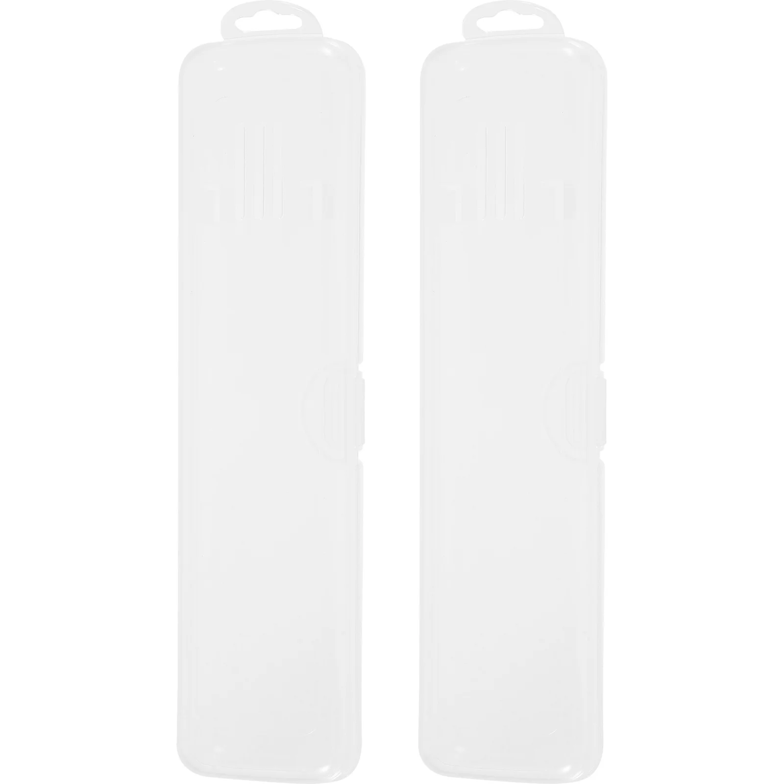 قطعتان من حاوية فرشاة الأسنان للسفر، حقيبة تخزين معجون الأسنان البلاستيكية المحمولة، تصميم مدمج لأعمال التخييم في الهواء الطلق #3