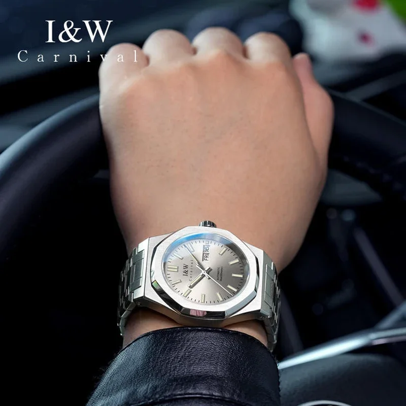 IW Carnival Luxury Watches For Men Sapphire Mirror Automatic Movement FashionSimple Luminous Waterproof Mechanical Wrist Watches