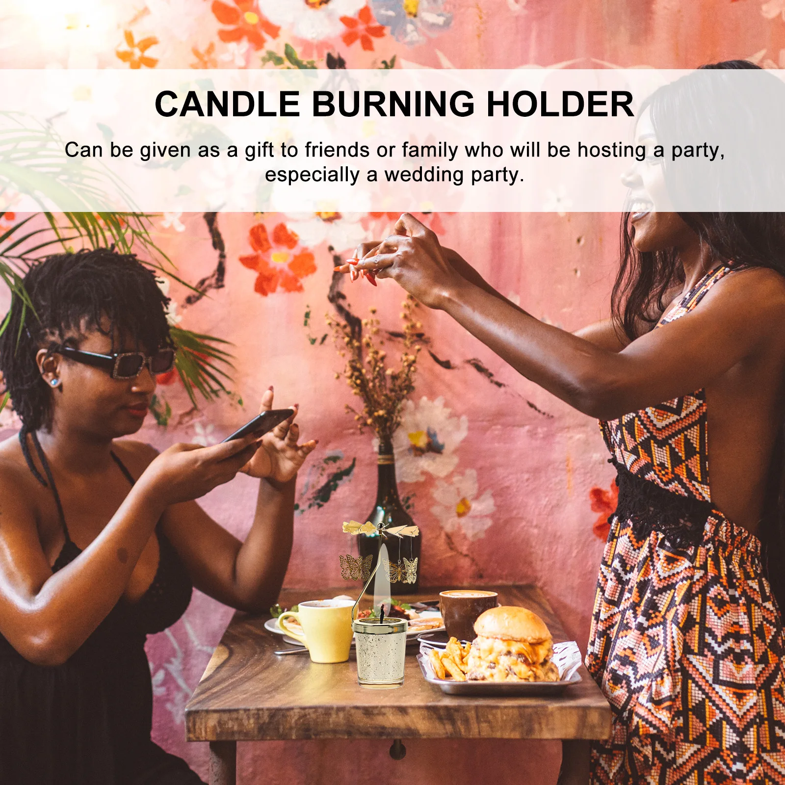 

Rotating C Unique Design Material Wedding Decor Centerpiece Tealight Holders Home Accessories C St