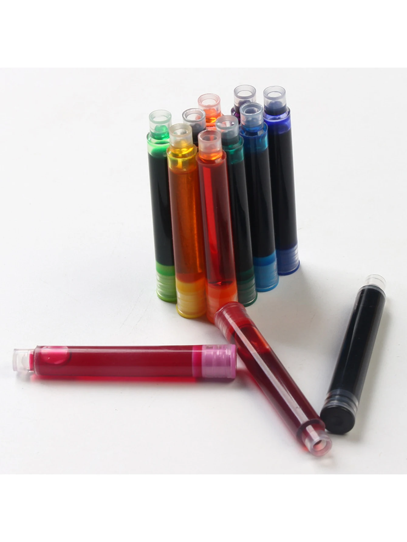 12-36 قطعة/المجموعة الملونة الحبر كيس قلم حبر خراطيش الحبر عبوات الحبر 3.4 مللي متر عبوات إعادة الملء الرسم اللوازم المكتبية المدرسية