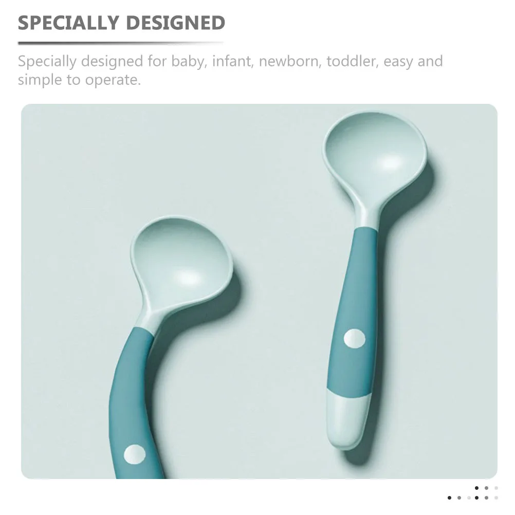 

4 шт., ложка для малышей, полипропилен, TPE, удобная обучающая посуда для кормления, детские обучающие ложки