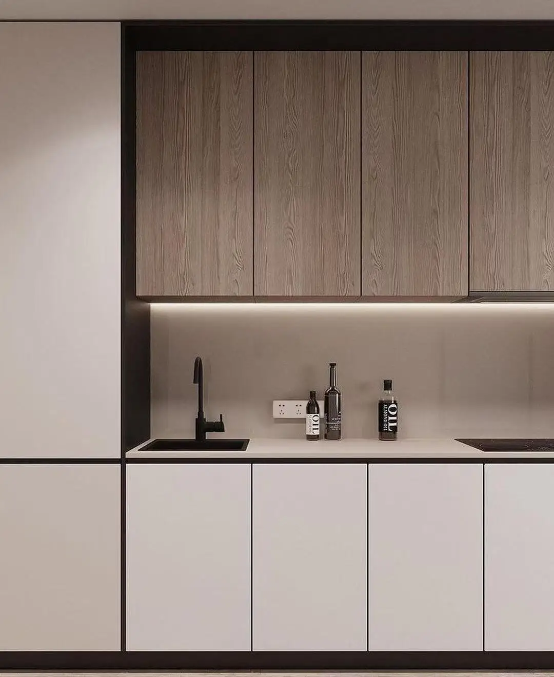 #￥Chinese Factory modular kitchen cabinets Environmental protection and stability wooden cabinet kitchen