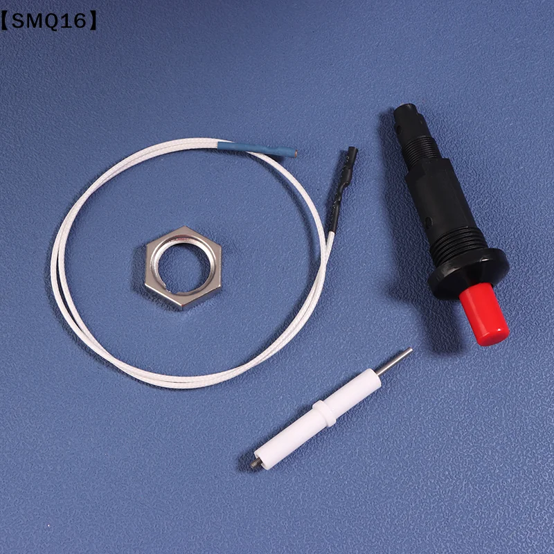 1Set Push Button Piezo Ignitor With Cable Spark Ignition Kit Pressing Sparking For Oven Stove BBQ Hiking Kitchen Lighter【SMQ】