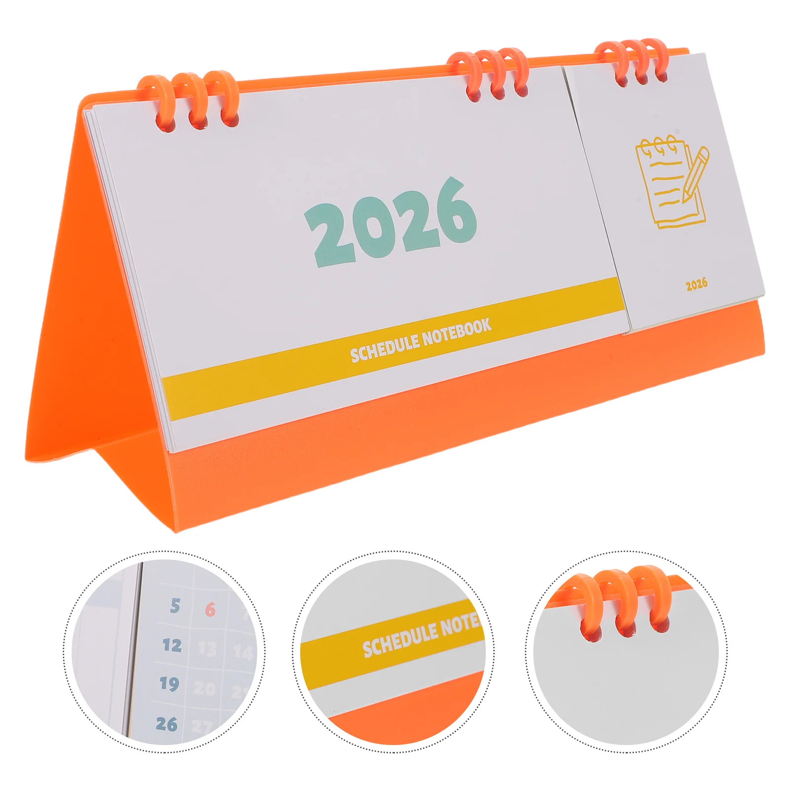 

2026 Small Mini Desk Calendar Modern Minimalist Design Dual Sided Writing Easy Scheduling for Teachers Students Office Workers