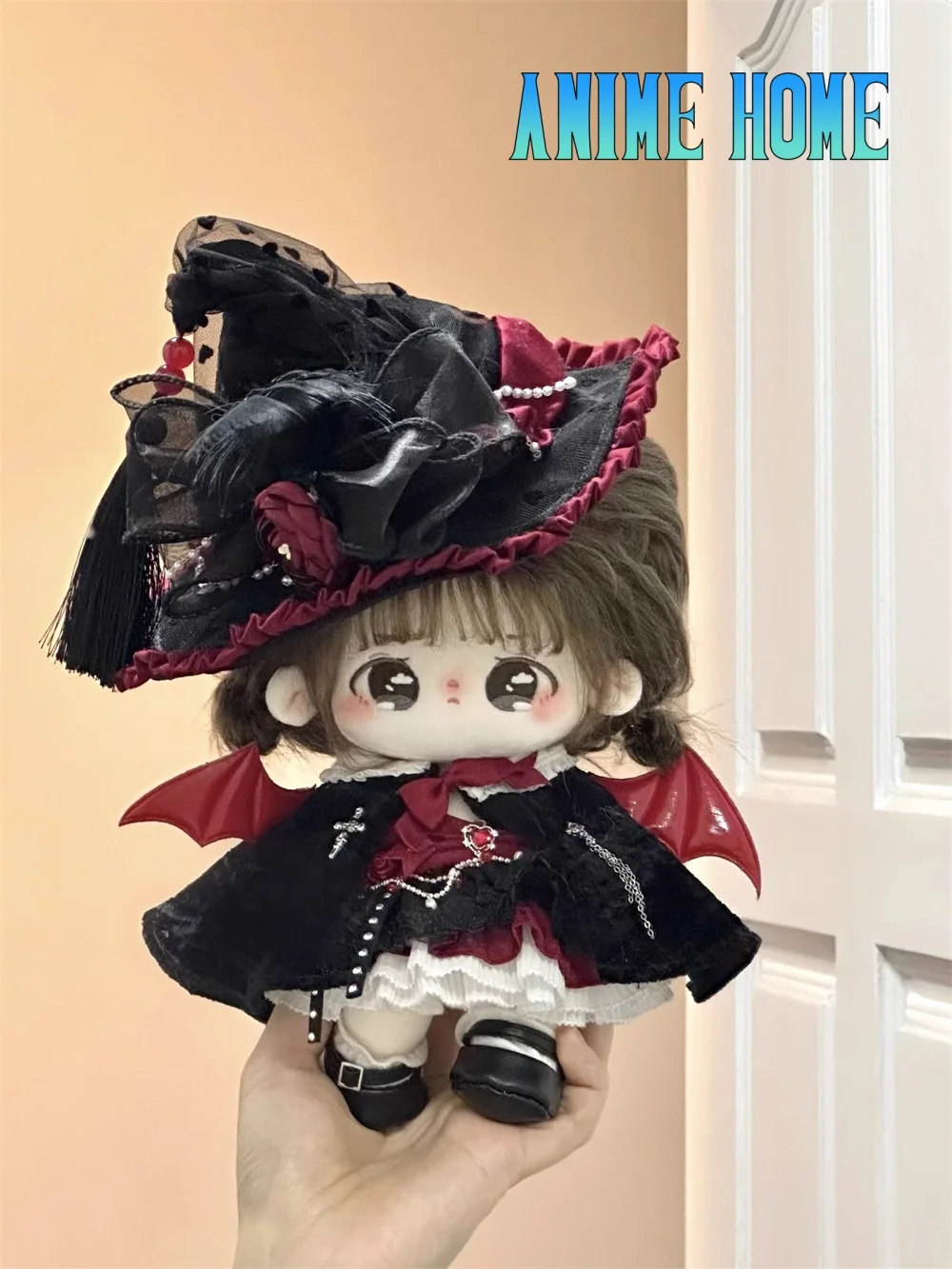 Original Vampire Thorn Rose Cloak Hat Suit For 20cm Doll Toy Clothes Costume Cosplay D Kids Gift Cute Lovely