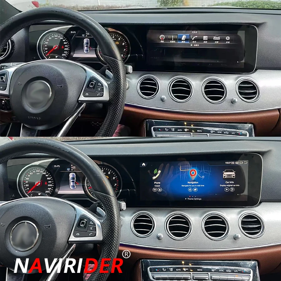 12.3 "Android 13 รถวิทยุสําหรับMercedes Benz E Class W213 2016-2020 Carplay GPSนําทางเครื่องเล่นวิดีโอมัลติมีเดียHead Unit