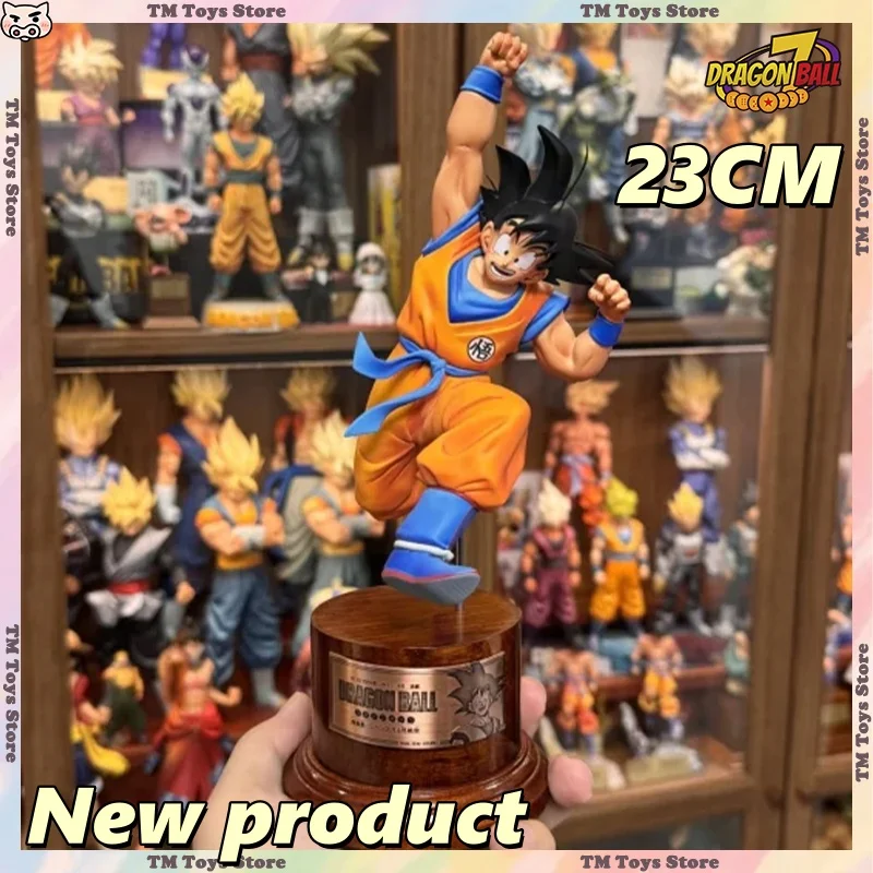 Nuovo Goku Dragon Ball Anime Figure 23 CM Son Goku Salto Figurine PVC Statua Camera Ornamento Collezione Modello Giocattoli Regali Di Natale
