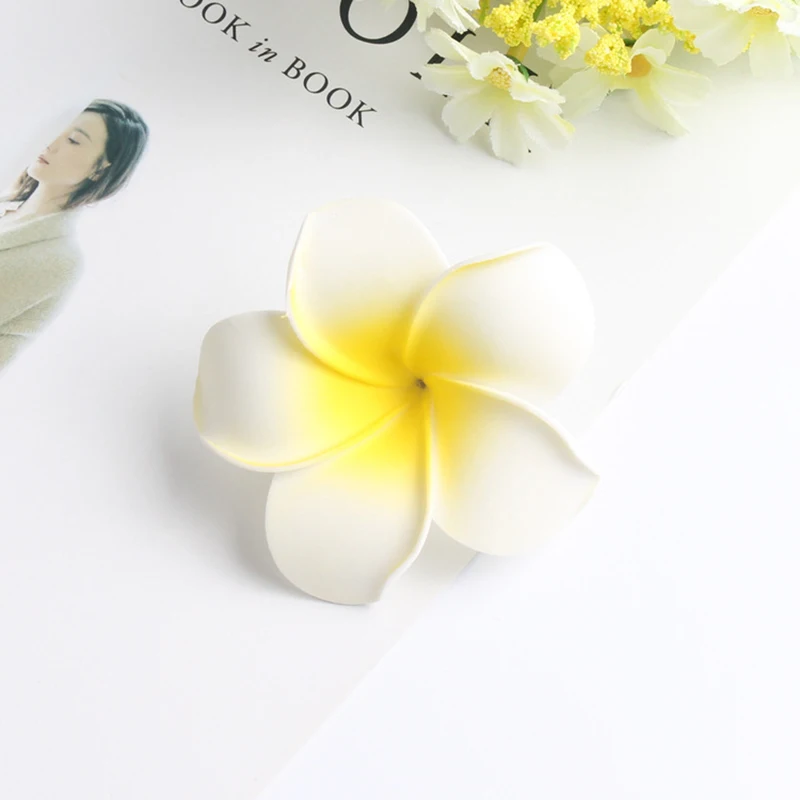 Hair Clips Trendy Beautiful Plumeria Hairpins Floral Bestseller Flower Hairpins Durable Handmade Flower Hair Pins Beach Vacation