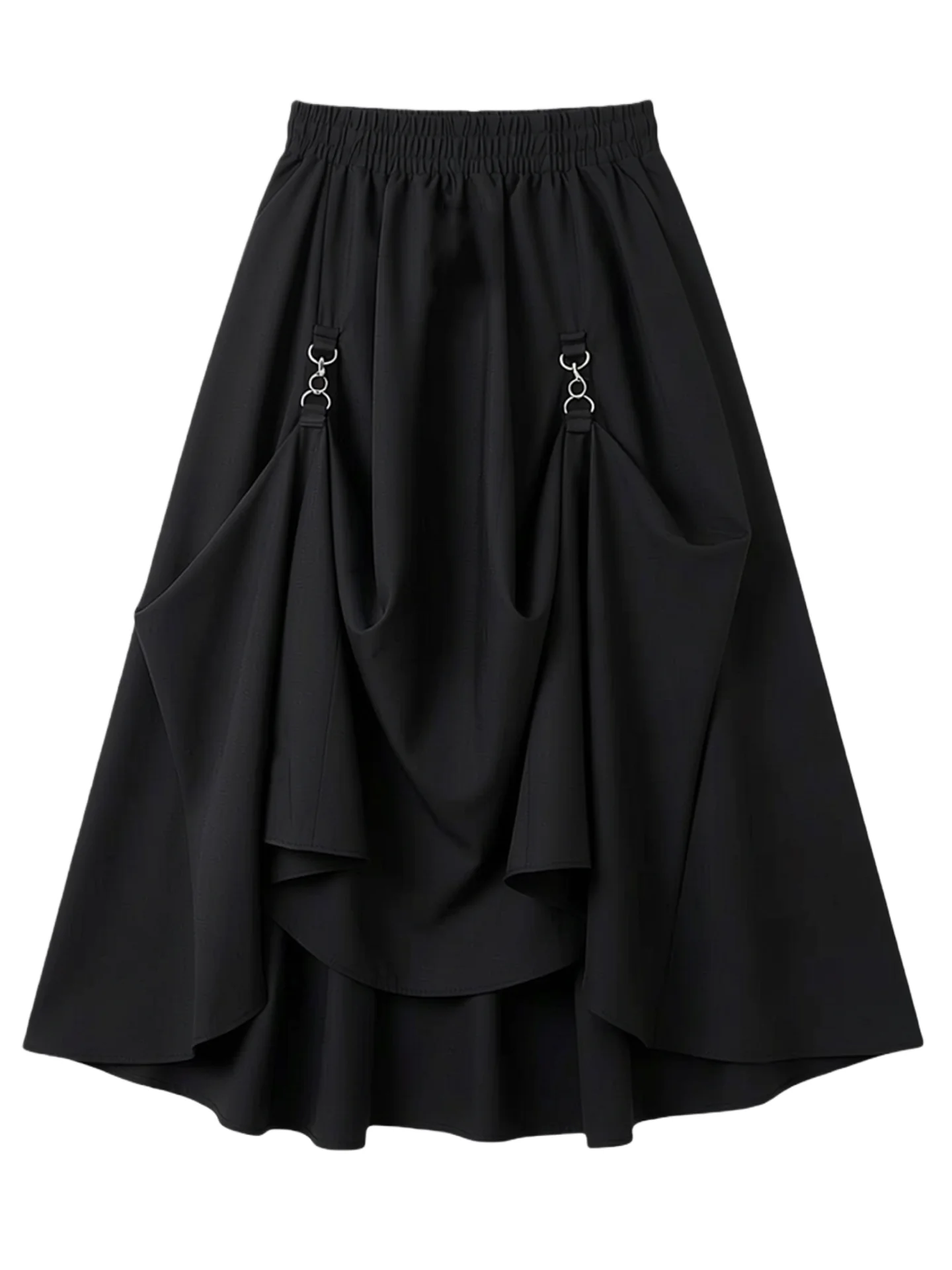 

Готическая женская юбка макси в темном стиле, весна 2026, с пряжками в стиле панк, с высокой талией, элегантная длинная юбка миди