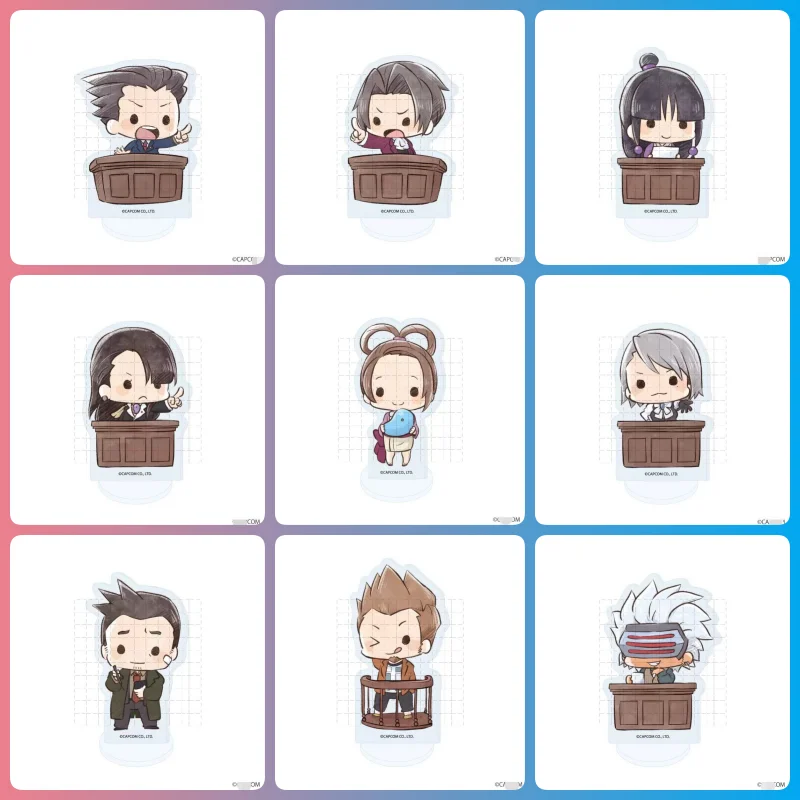 Phoenix Wright: Ace Attorney 10CM An adorable acrylic Acrylic figure stand Collecting accessories Cosplay Ornament keychain