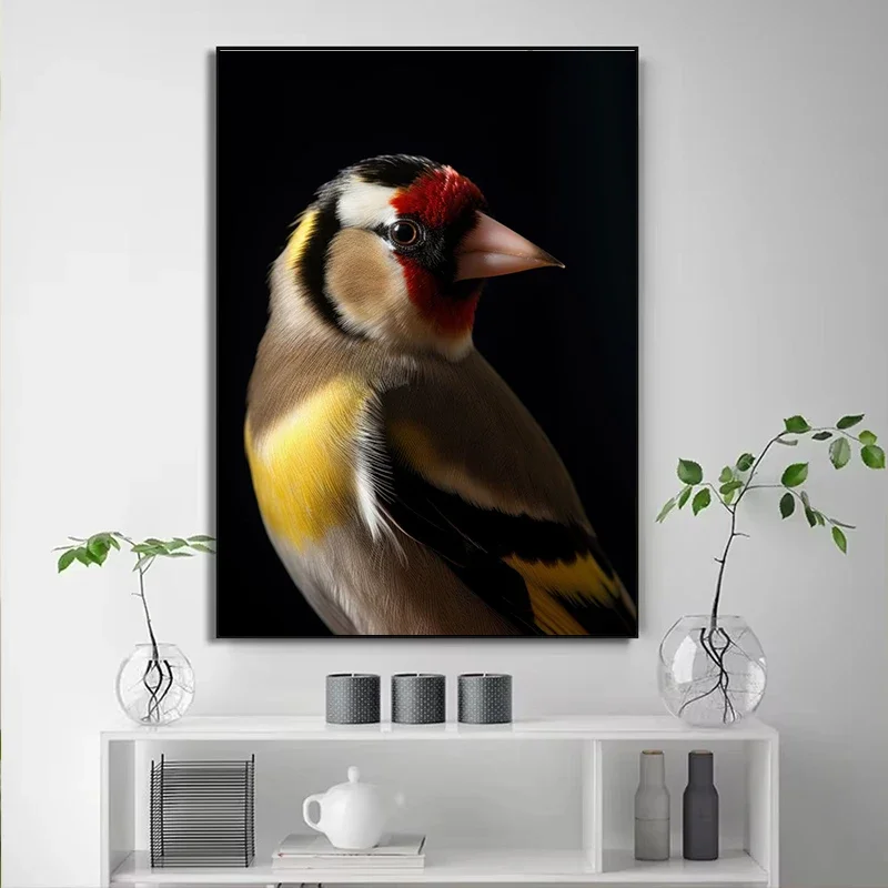 Majestic Bird Goldfinch Poster Epic Goldfinch Bird Couple Wall Picture Canvas Painting Wall Art Prints Bedroom Club Home Decor