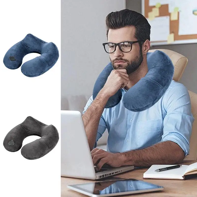 Sleeping Neck Pillow Inflatable Sleeping Pillow For Traveling Adjustable Neck Pillow For High-speed Rail Outdoor Travel